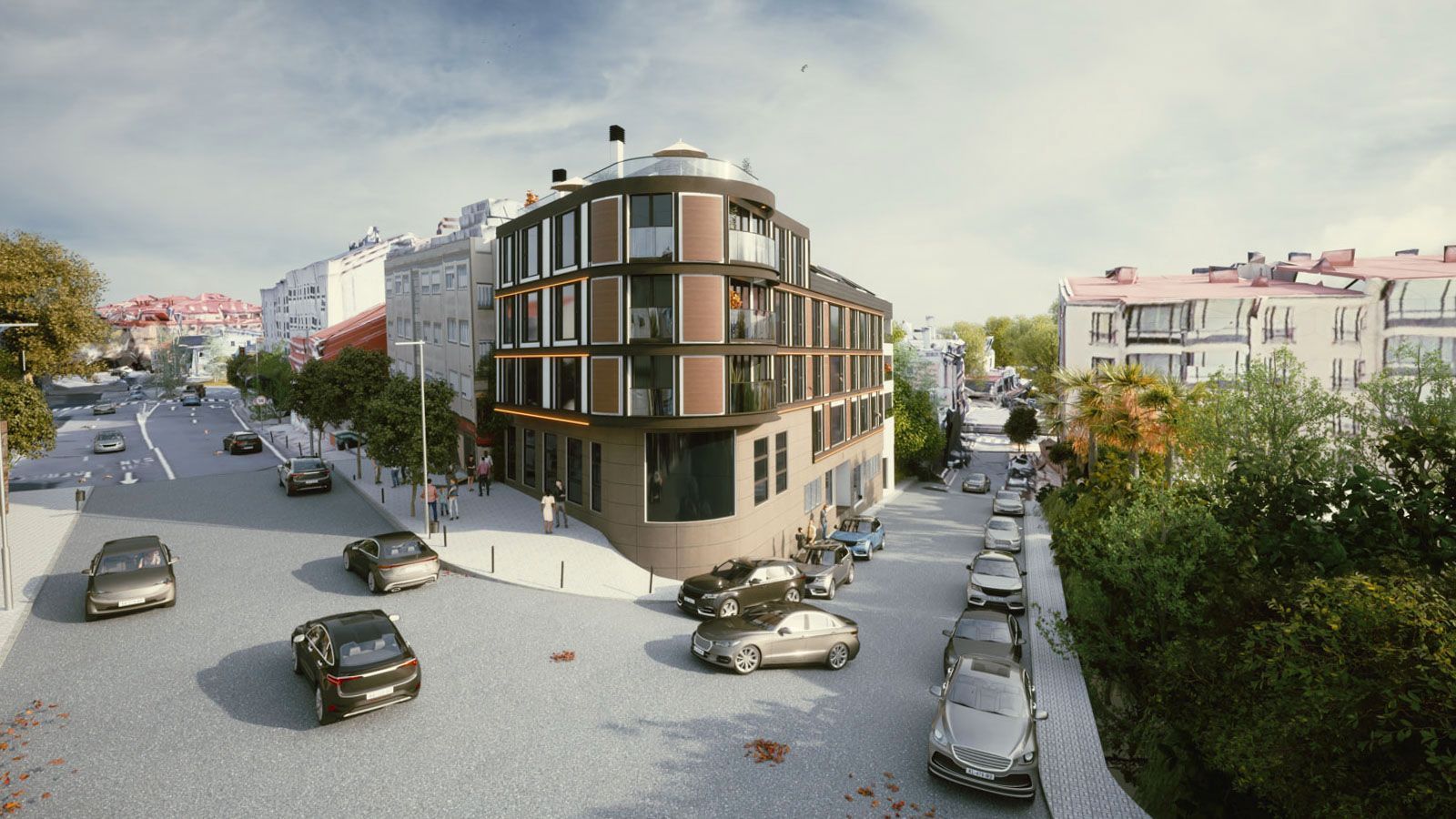 Vista exterior de Piso en venta en Oleiros con Aire acondicionado, Parquet y Terraza