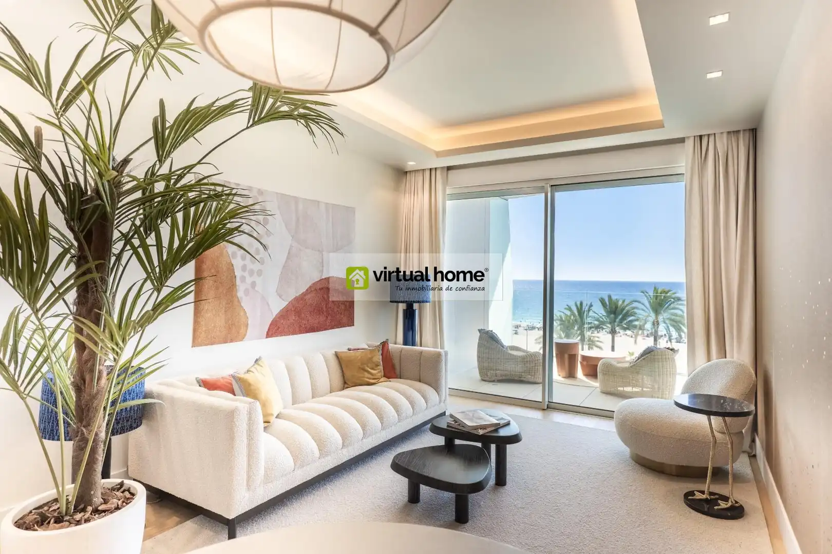 Living room of Apartments for sale in Benidorm  with Air Conditioner, Private garden and Terrace