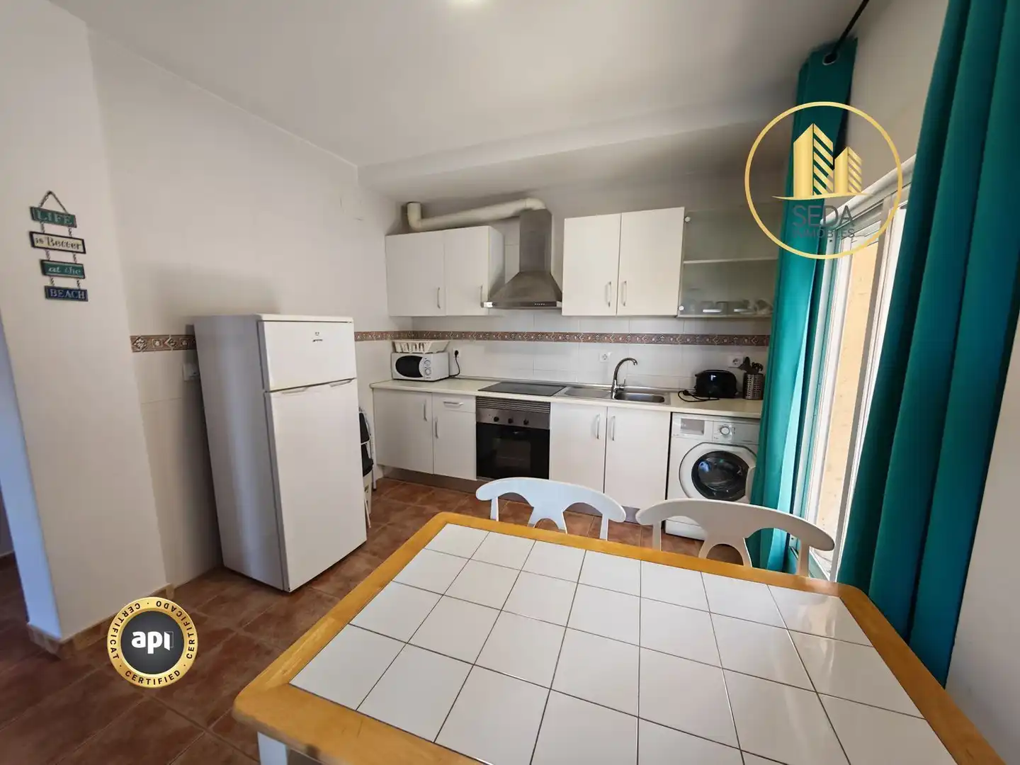 Kitchen of Flat for sale in Vera  with Air Conditioner, Private garden and Terrace
