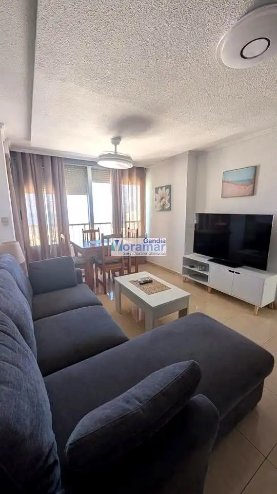 Sala de estar de Apartamento de alquiler en Gandia con Aire acondicionado y Amueblado