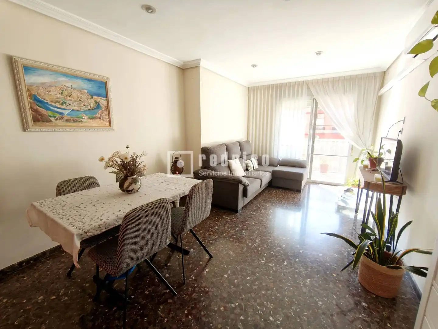 Wohnzimmer von Wohnung zum Verkauf in Castellón de la Plana / Castelló de la Plana mit Klimaanlage, Terrasse und Abstellraum