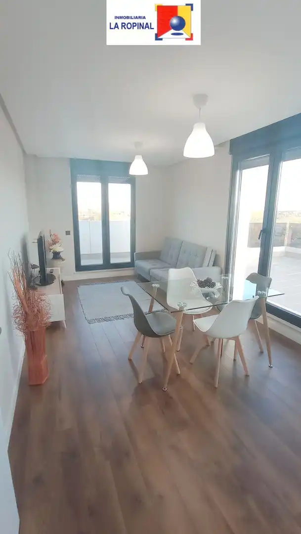Sala d'estar de Àtic de lloguer en Salamanca amb Calefacció, Jardí privat i Terrassa