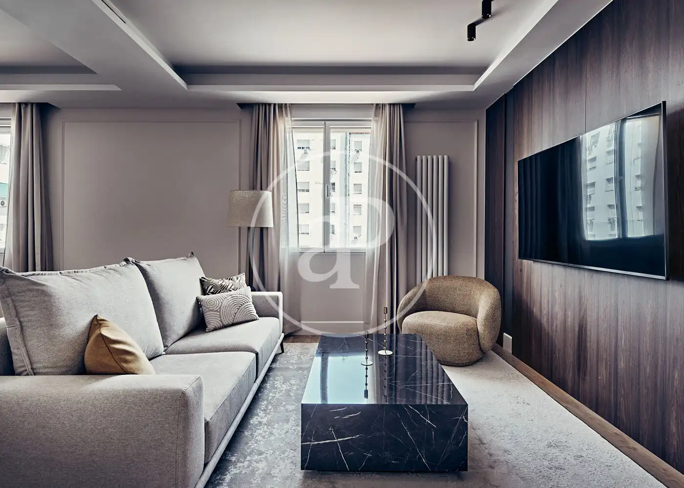 Living room of Flat for sale in Madrid  with Air Conditioner, Heating and Furnished