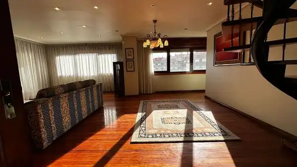 Living room of Flat for sale in Vigo   with Heating, Parquet flooring and Terrace