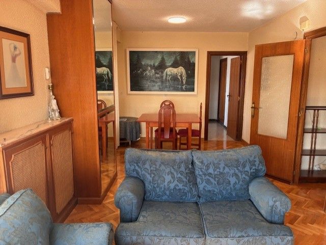 Living room of Flat to rent in  Zaragoza Capital  with Heating, Parquet flooring and Terrace
