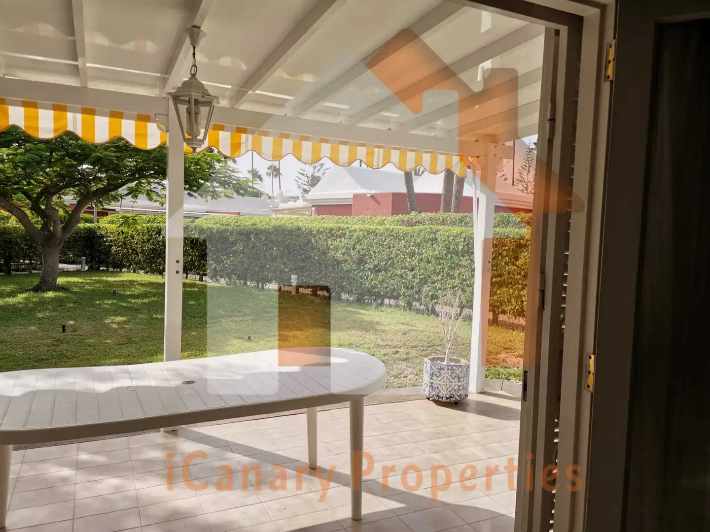 Terraza de Casa adosada de alquiler en San Bartolomé de Tirajana con Aire acondicionado, Jardín privado y Terraza