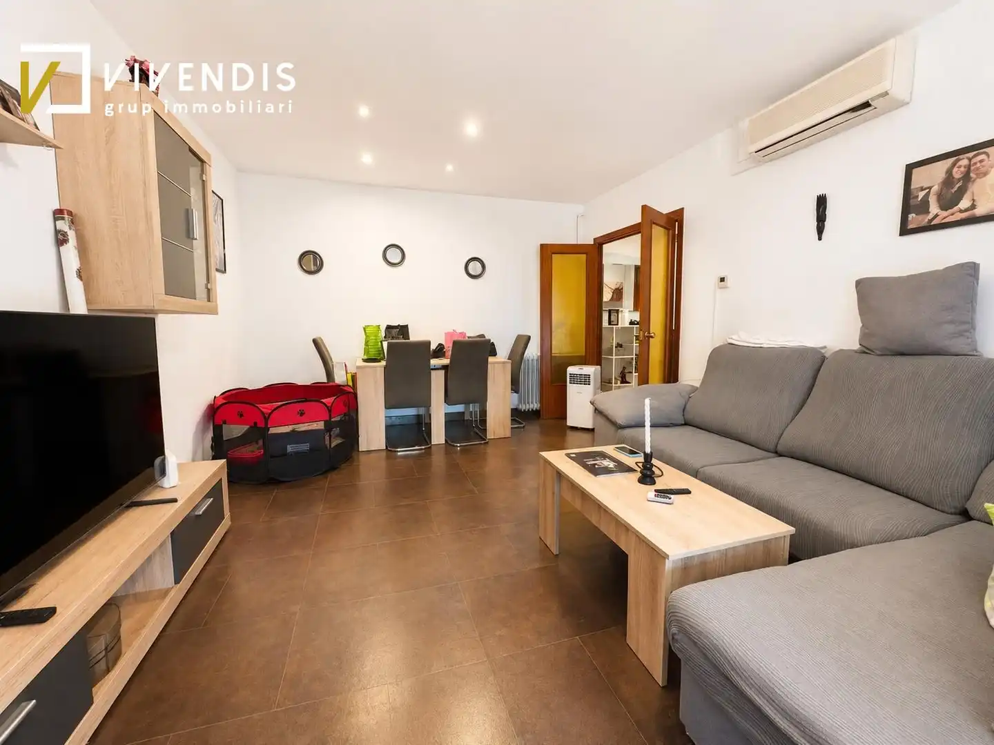 Sala de estar de Piso en venta en Bell-lloc d'Urgell con Aire acondicionado, Calefacción y Terraza