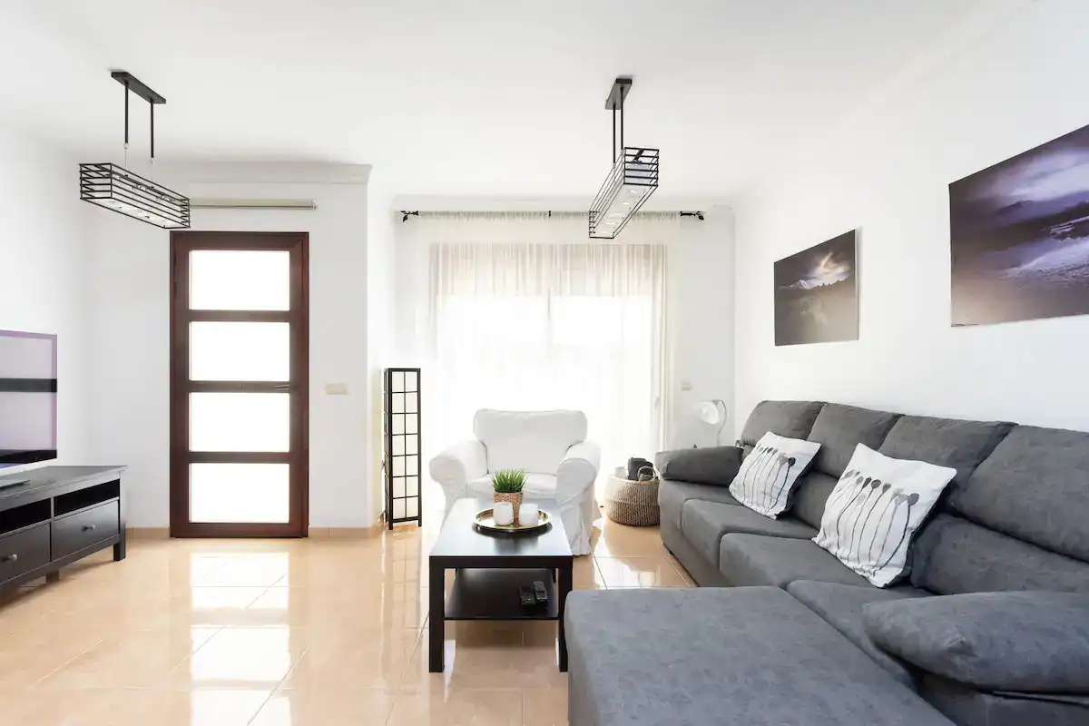 Sala de estar de Piso de alquiler en Granadilla de Abona con Terraza, Piscina y Amueblado