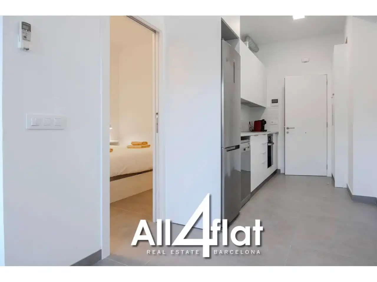 Kitchen of Study for rent in Barcelona  with Air Conditioner, Heating and Furnished