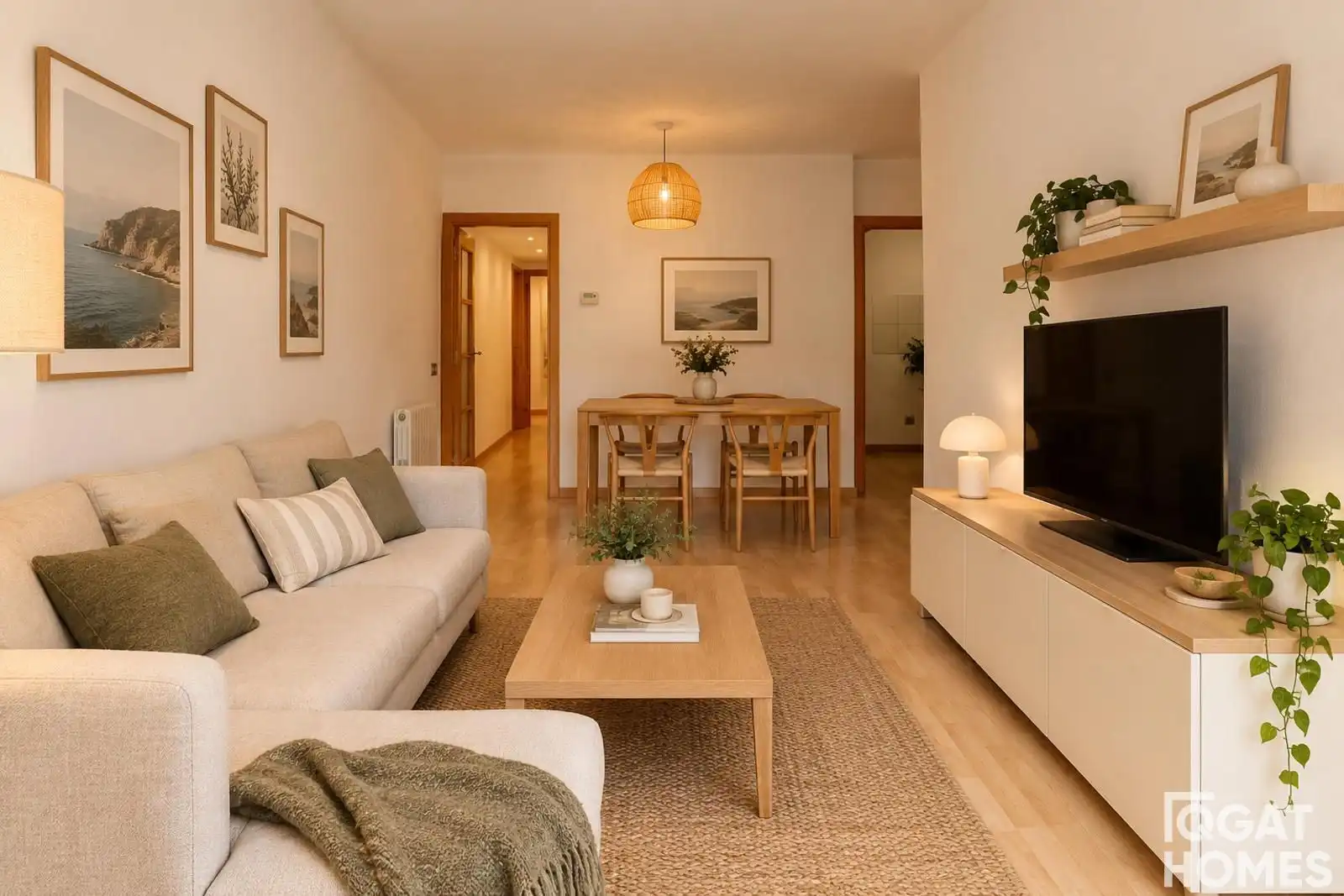 Sala d'estar de Pis en venda en Sant Cugat del Vallès amb Aire condicionat, Calefacció i Terrassa