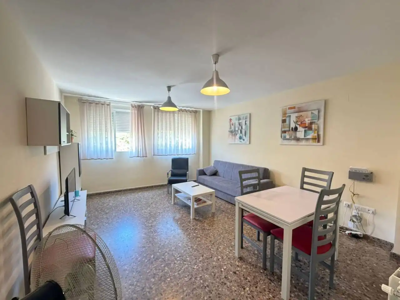 Living room of Flat for sale in Castellón de la Plana / Castelló de la Plana  with Heating, Storage room and Furnished