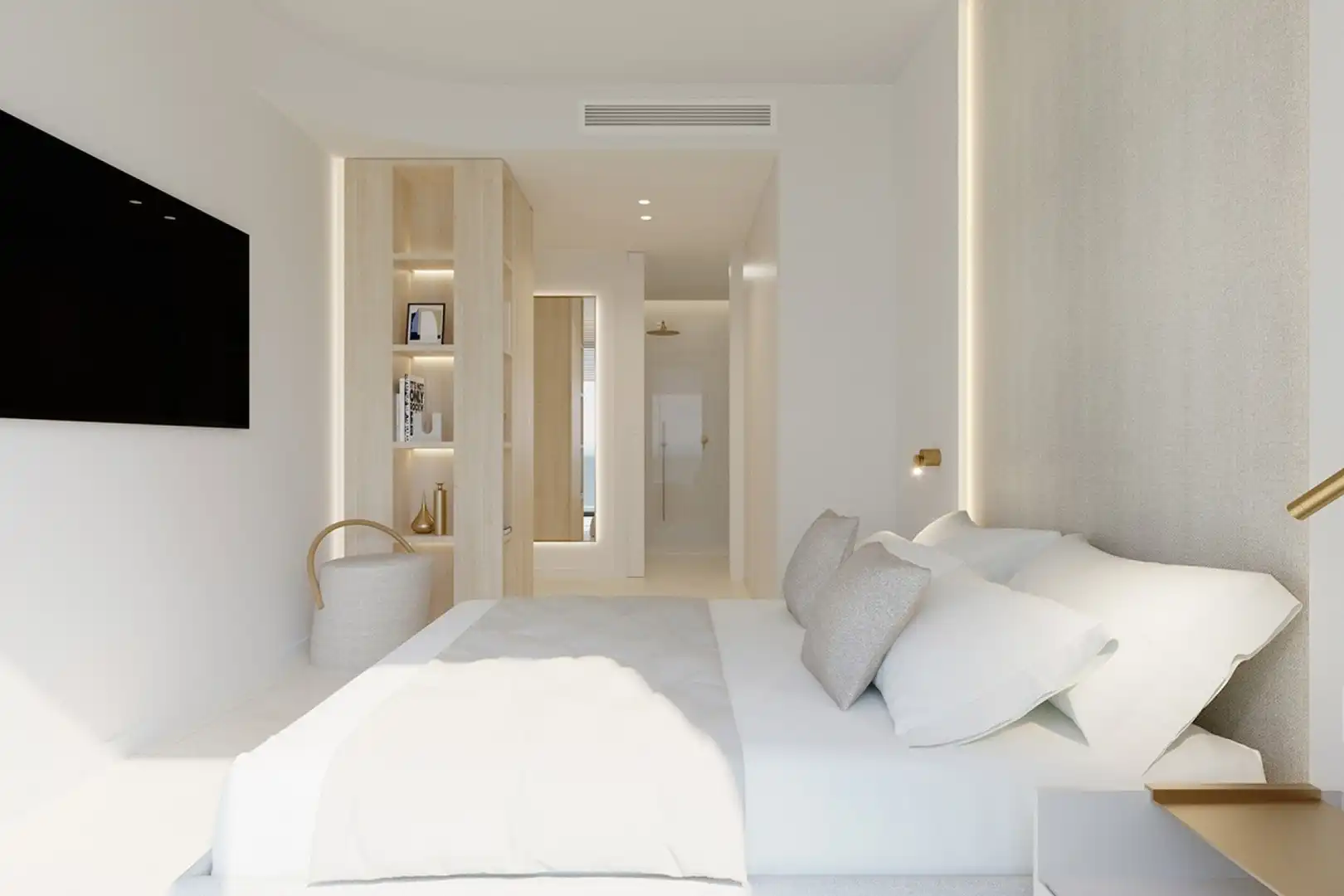 Bedroom of Flat for sale in La Manga del Mar Menor  with Air Conditioner, Heating and Private garden