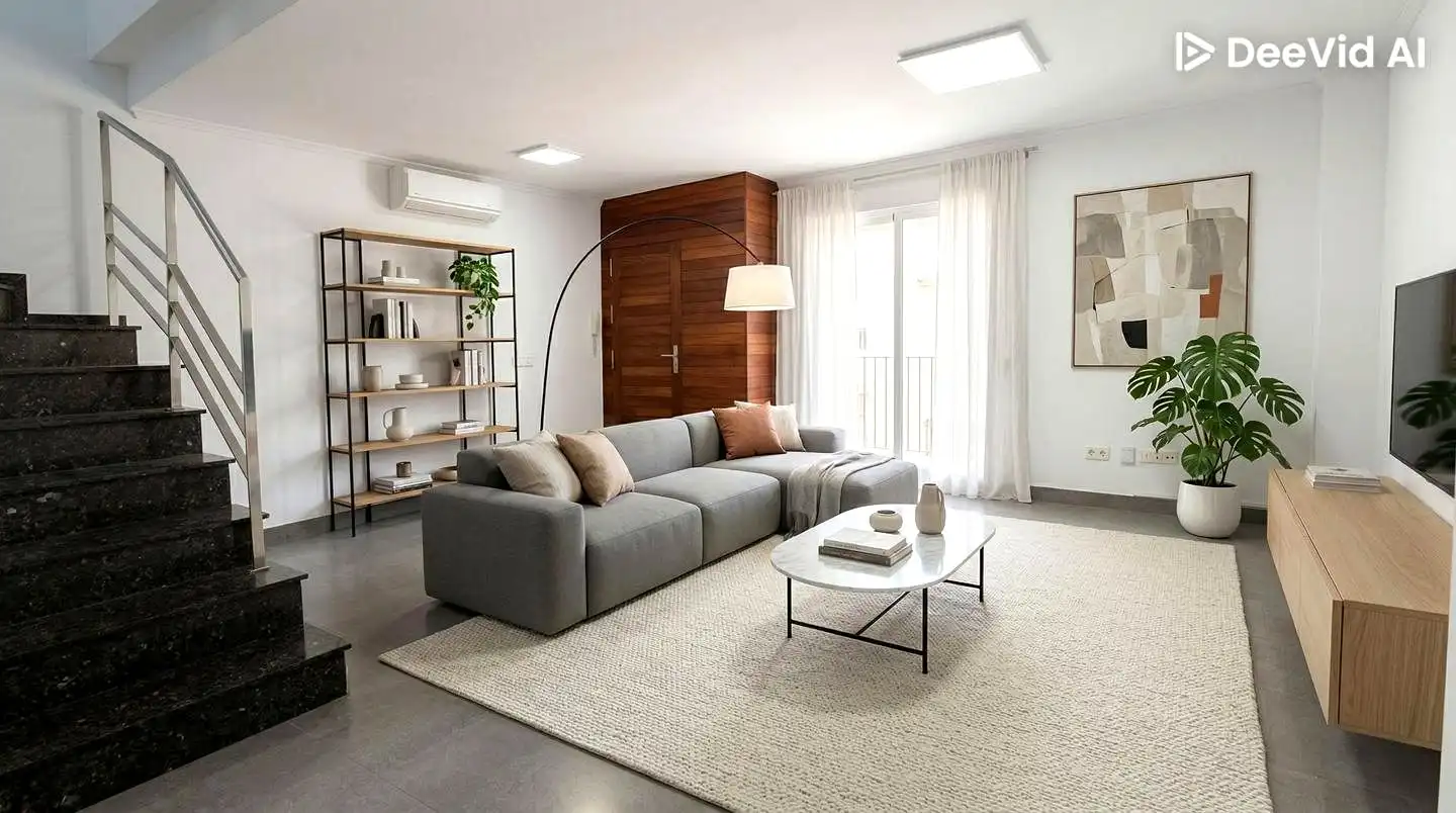 Sala d'estar de Casa adosada en venda en Bellreguard amb Aire condicionat, Terrassa i Traster