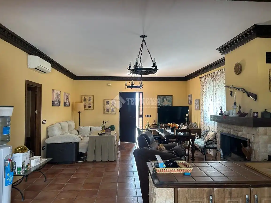 Sala d'estar de Finca rústica en venda en Arahal amb Aire condicionat i Parquet