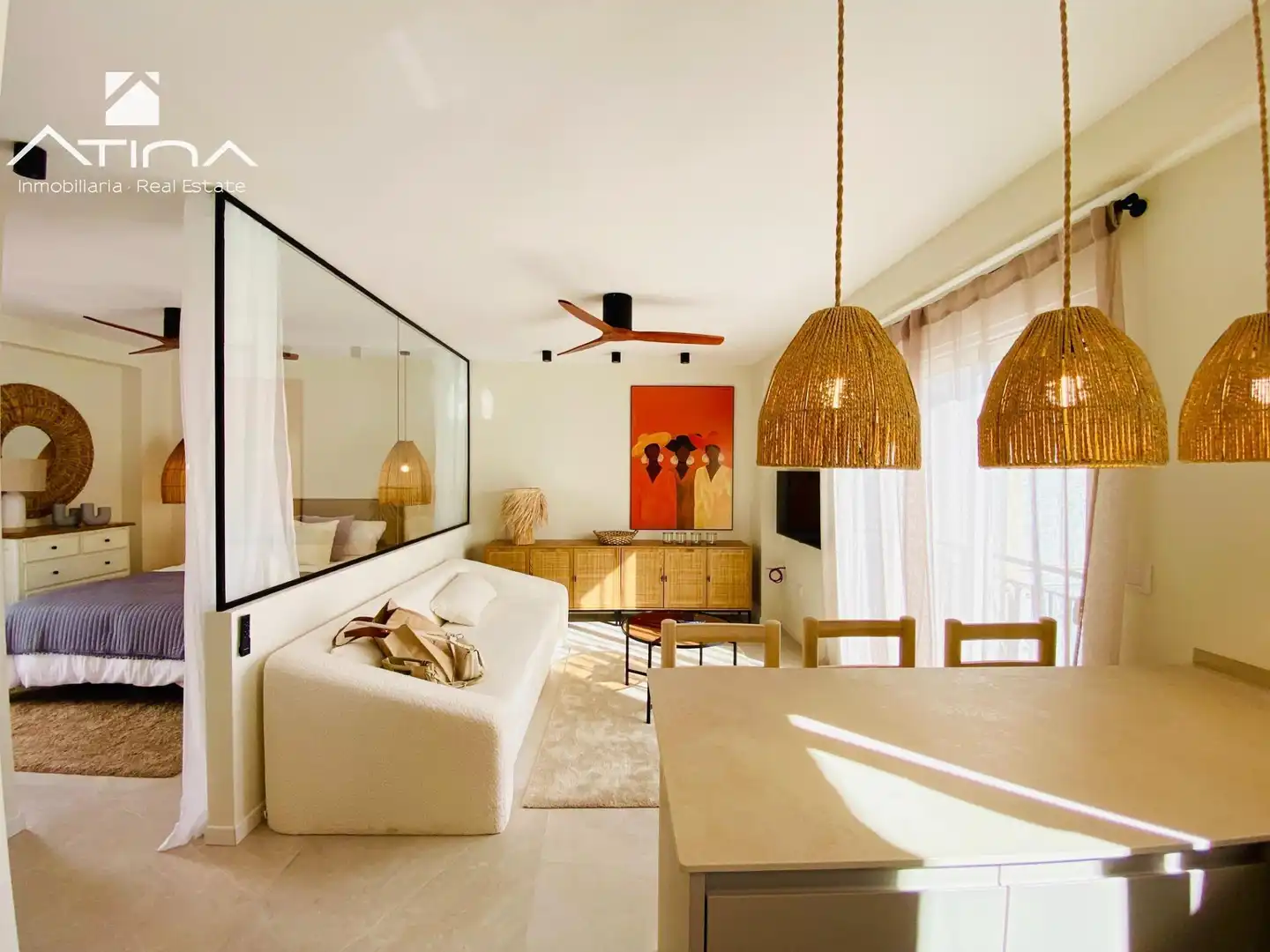 Sala de estar de Dúplex en venta en Jávea / Xàbia con Calefacción, Terraza y Amueblado
