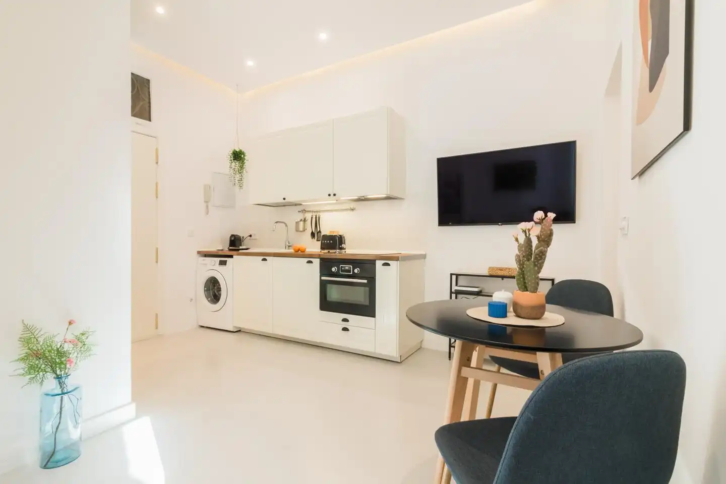 Cocina de Apartamento de alquiler en Madrid con Aire acondicionado, Calefacción y Parquet