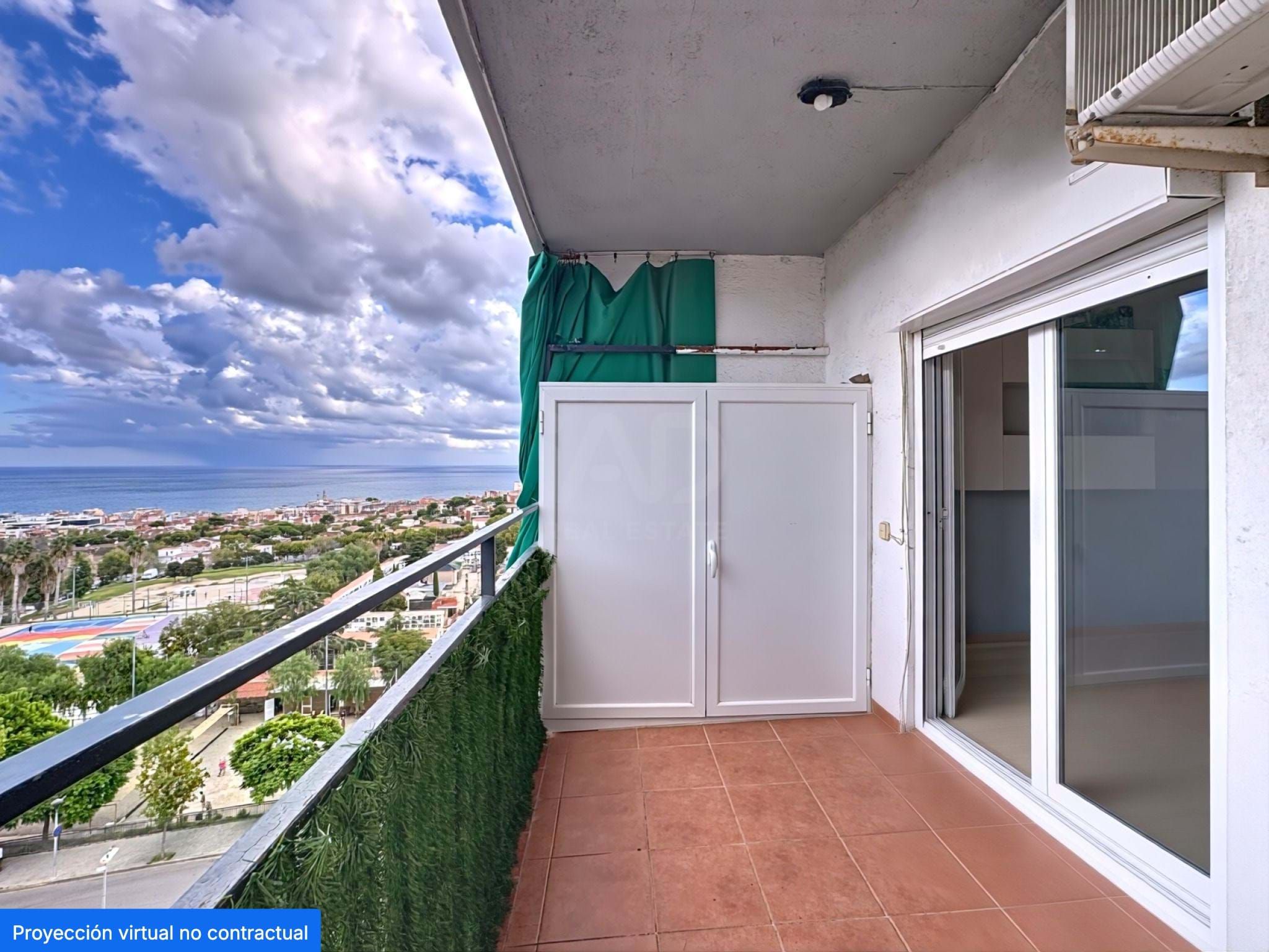Balcony of Flat for sale in El Masnou  with Air Conditioner