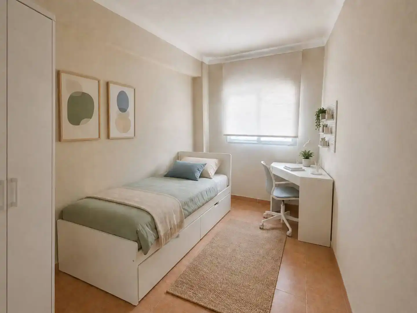 Bedroom of Flat for sale in  Valencia Capital  with Air Conditioner and Balcony