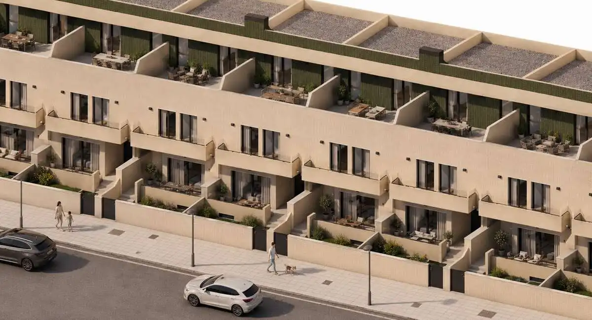 Außenansicht von Maisonette zum Verkauf in El Ejido mit Klimaanlage, Terrasse und Abstellraum