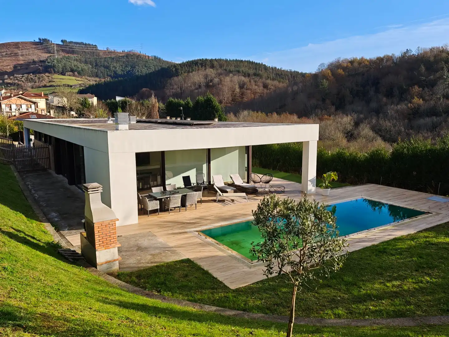 Terraza de Casa o chalet en venta en Berriz con Calefacción, Jardín privado y Piscina