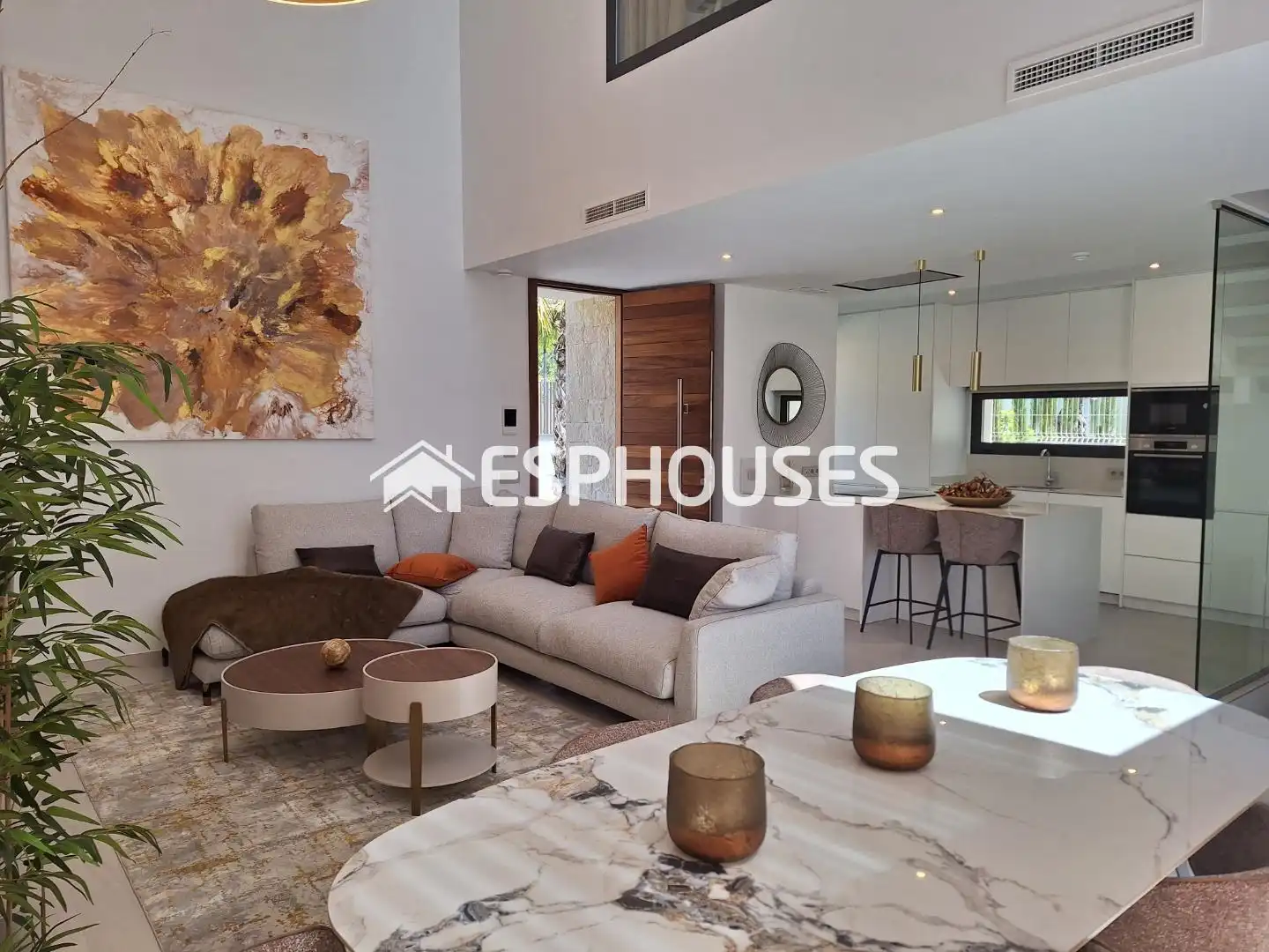 Wohnzimmer von Haus oder Chalet zum Verkauf in Finestrat mit Klimaanlage, Terrasse und Schwimmbad
