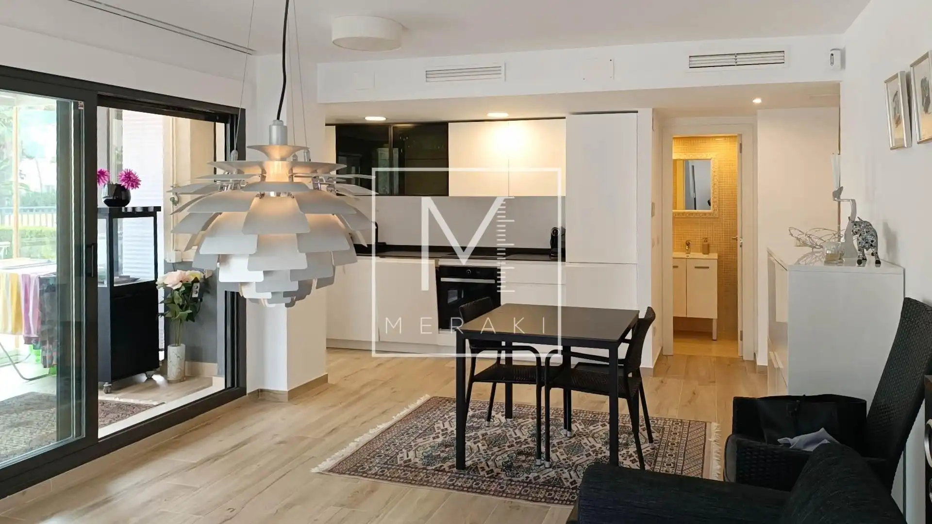 Living room of Flat for sale in Calpe / Calp  with Air Conditioner, Heating and Private garden