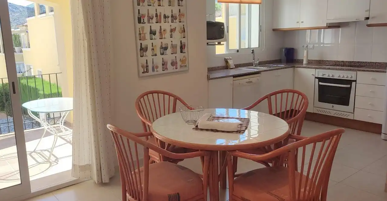 Dining room of Apartments for sale in Pedreguer  with Air Conditioner, Terrace and Furnished