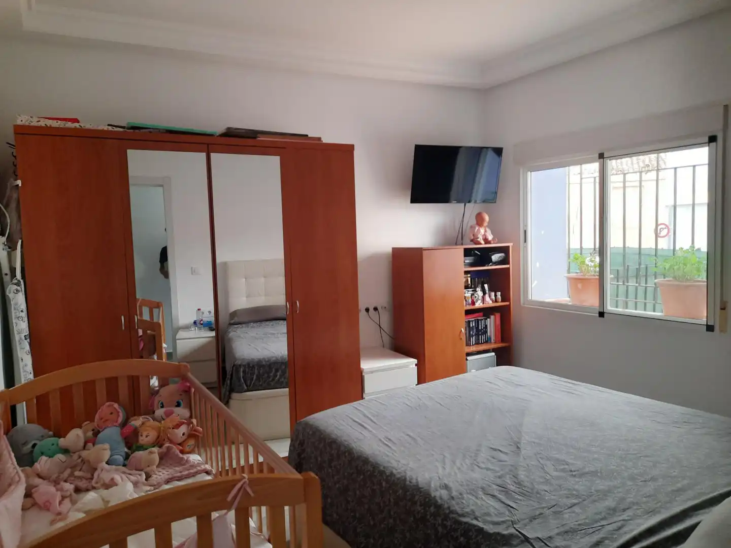 Schlafzimmer von Einfamilien-Reihenhaus zum Verkauf in Alhama de Murcia mit Klimaanlage, Terrasse und Möbliert