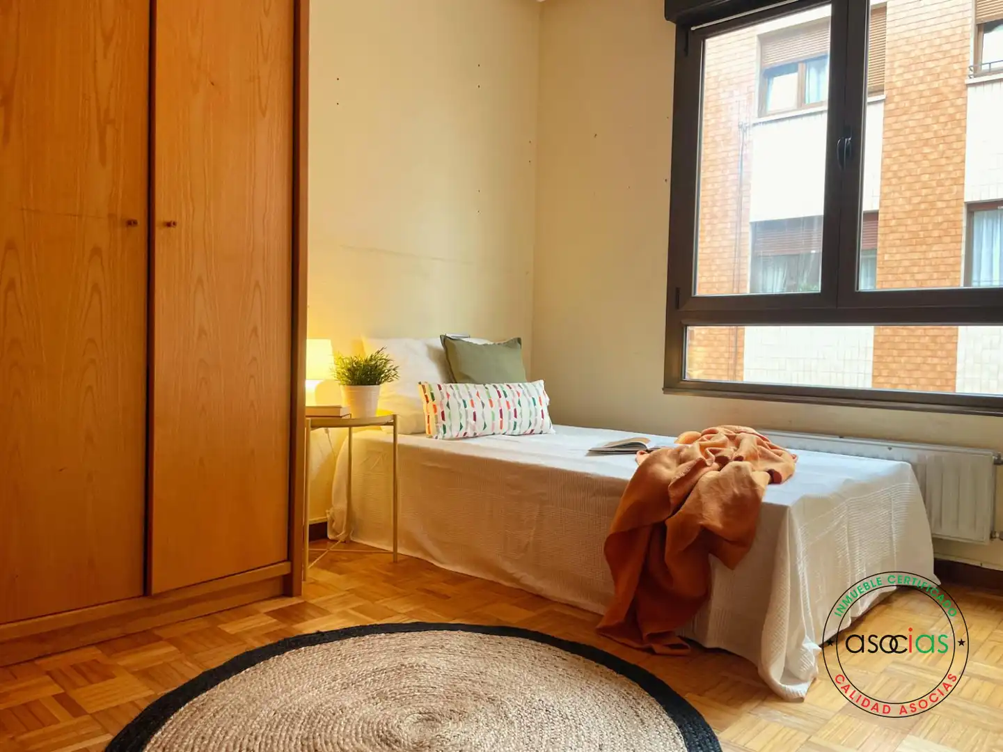 Schlafzimmer von Wohnung zum Verkauf in Gijón  mit Heizung, Parkett und Abstellraum