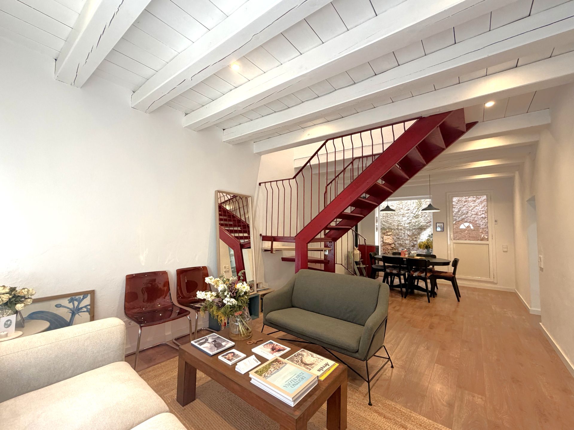 Sala de estar de Casa adosada en venta en Olèrdola con Amueblado