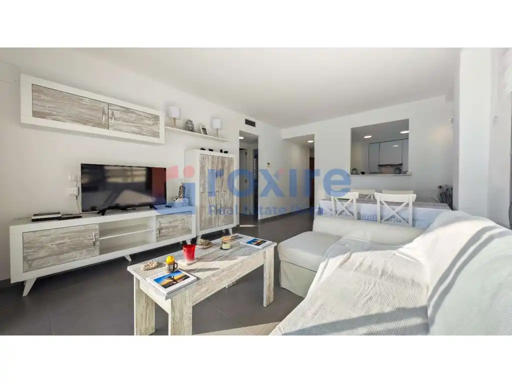 Wohnzimmer von Wohnung zur Miete in Sant Josep de sa Talaia mit Klimaanlage, Heizung und Terrasse