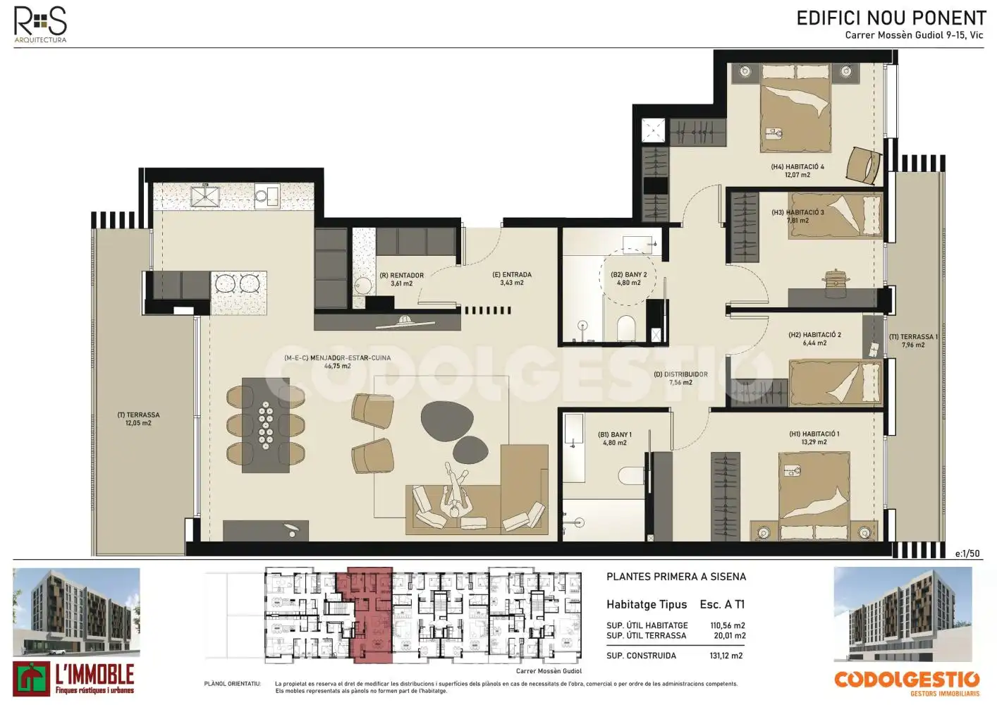 Flat for rent in Mossèn Gudiol, 9, Centre
