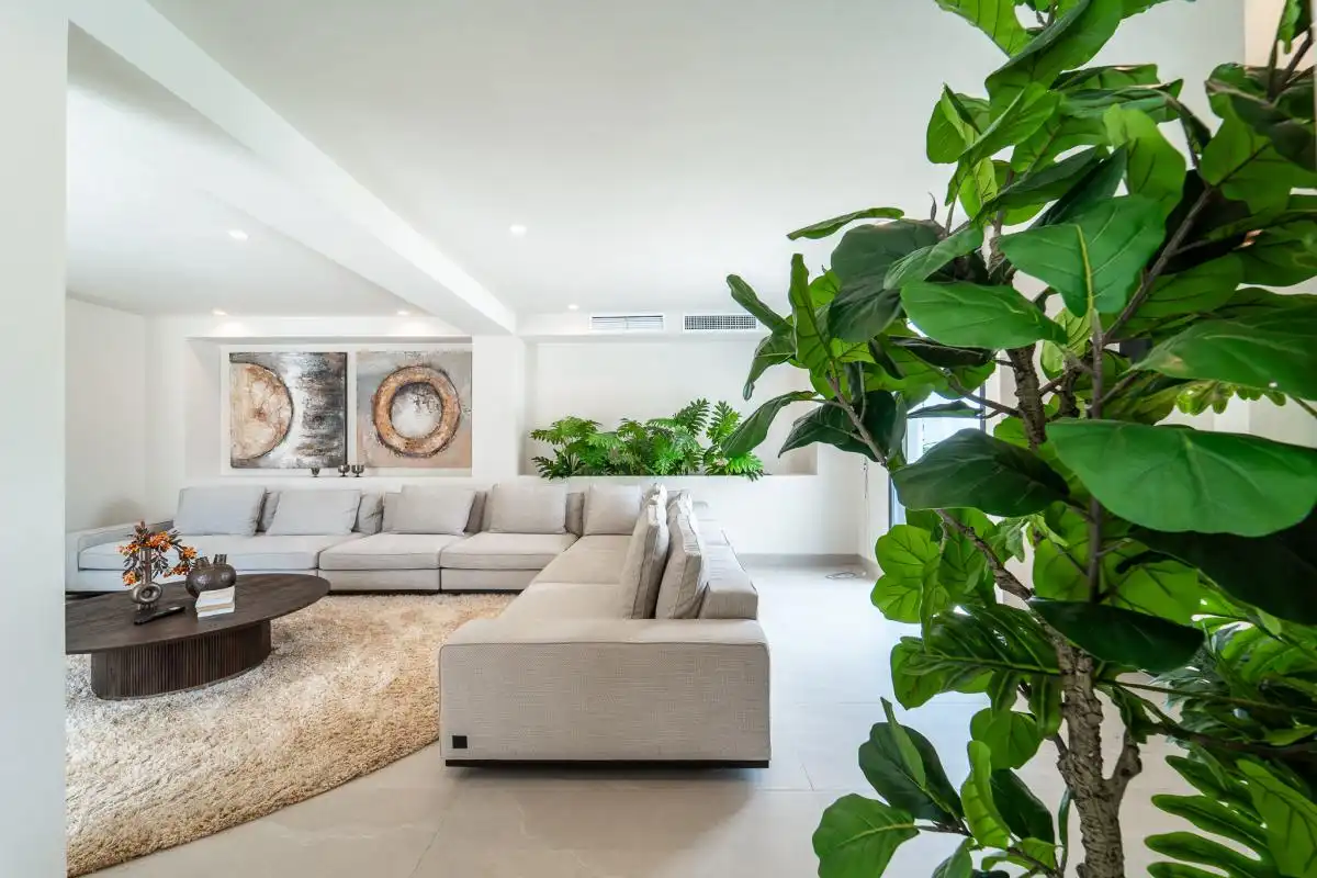 Sala d'estar de Casa o xalet en venda en Benalmádena amb Aire condicionat, Calefacció i Jardí privat