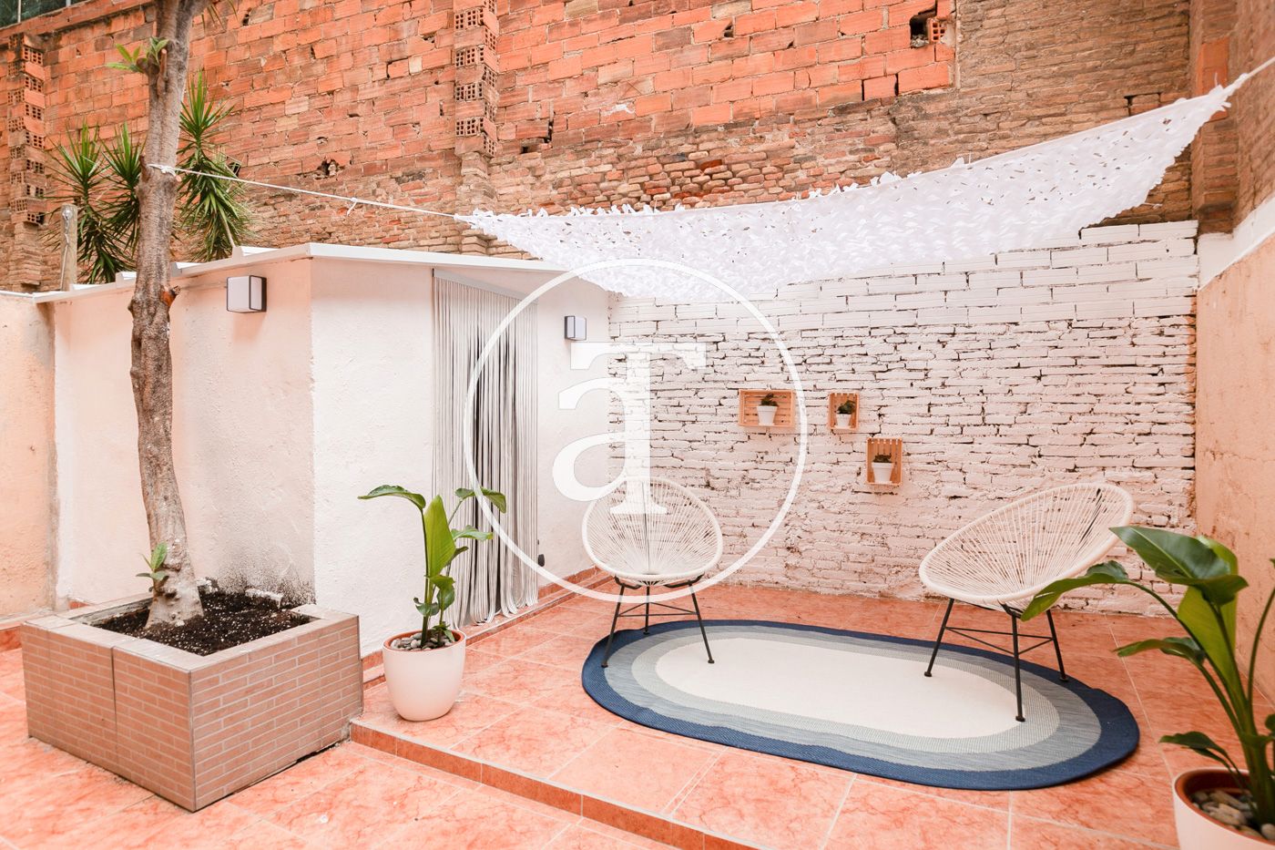 Terraza de Planta baja de alquiler en  Barcelona Capital con Calefacción, Amueblado y Horno