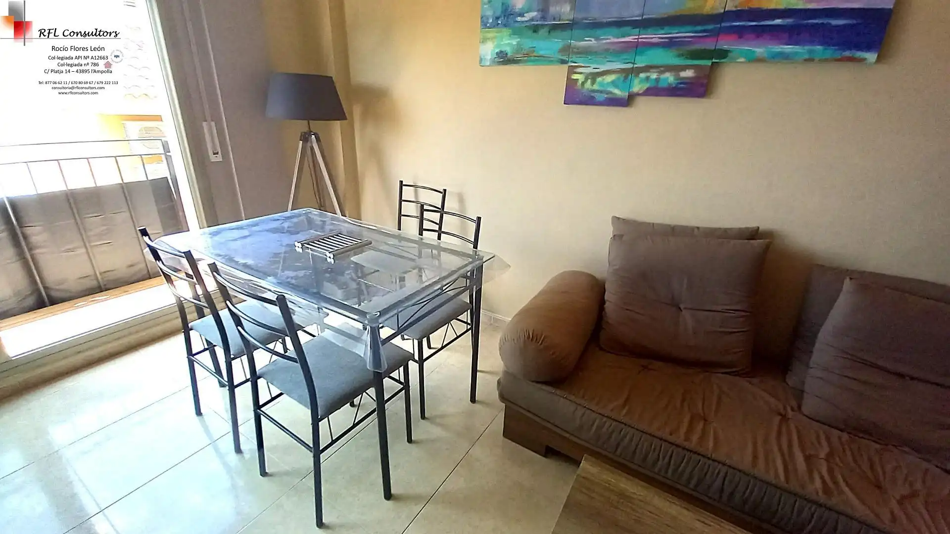 Sala d'estar de Àtic en venda en L'Ampolla amb Aire condicionat, Terrassa i Traster