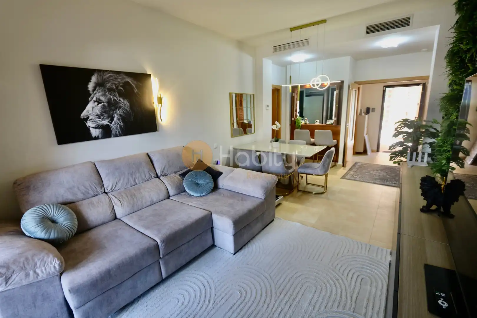Wohnzimmer von Erdgeschoss zum Verkauf in Fuente Álamo de Murcia mit Klimaanlage, Heizung und Terrasse