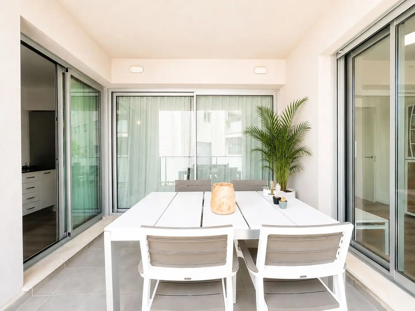 Terrasse von Wohnungen zur Miete in Jávea / Xàbia mit Klimaanlage, Privatgarten und Terrasse