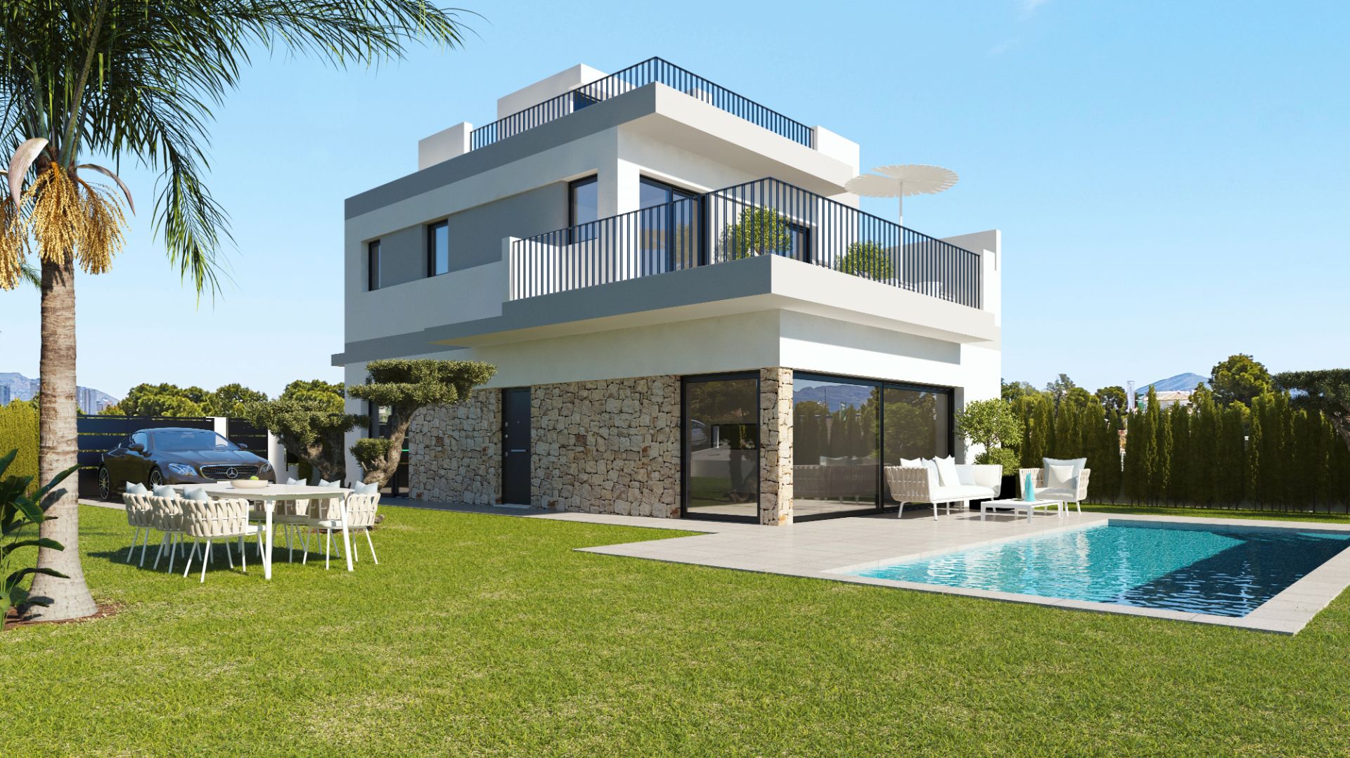 Vista exterior de Casa o xalet en venda en Rojales amb Jardí privat i Piscina