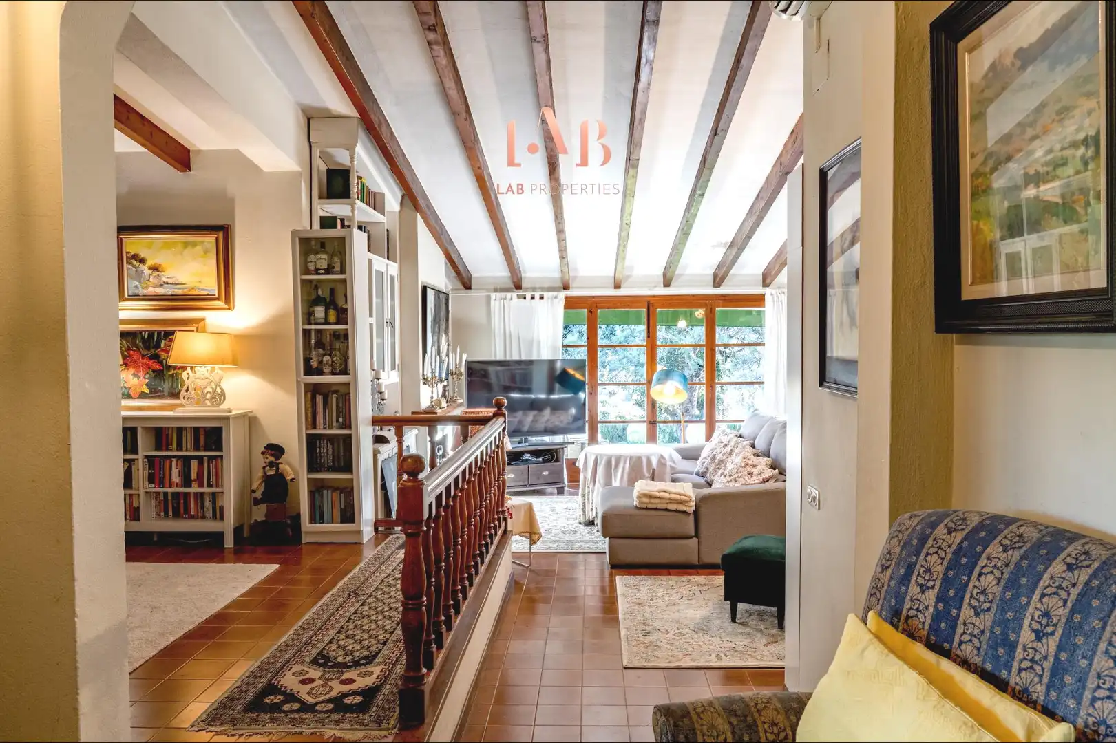 Sala d'estar de Finca rústica en venda en  Palma de Mallorca amb Aire condicionat