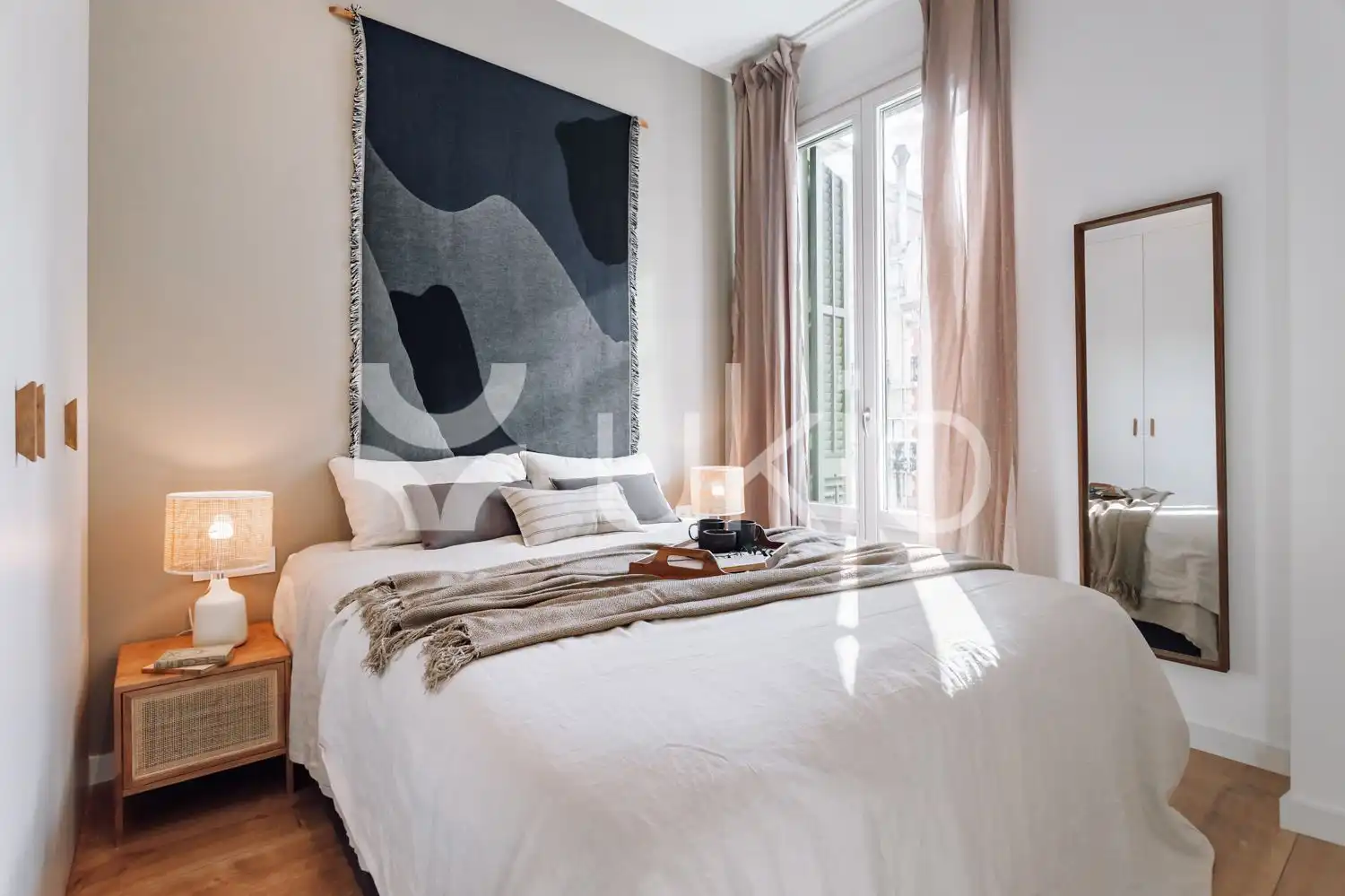 Habitación de Apartamento de alquiler en Barcelona con Aire acondicionado, Calefacción y Amueblado