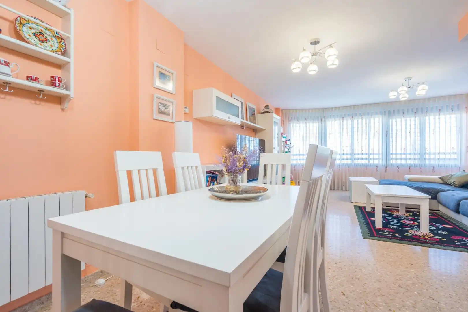 Dining room of Flat for sale in La Pobla de Vallbona  with Air Conditioner, Heating and Terrace