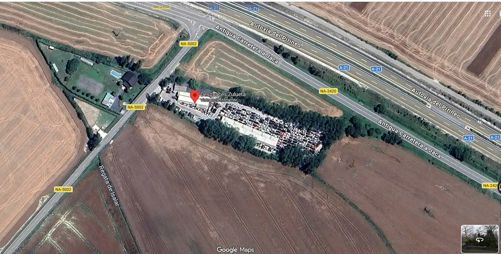 Vista exterior de Terreno industrial en venta en Valle de Elorz / Elortzibar