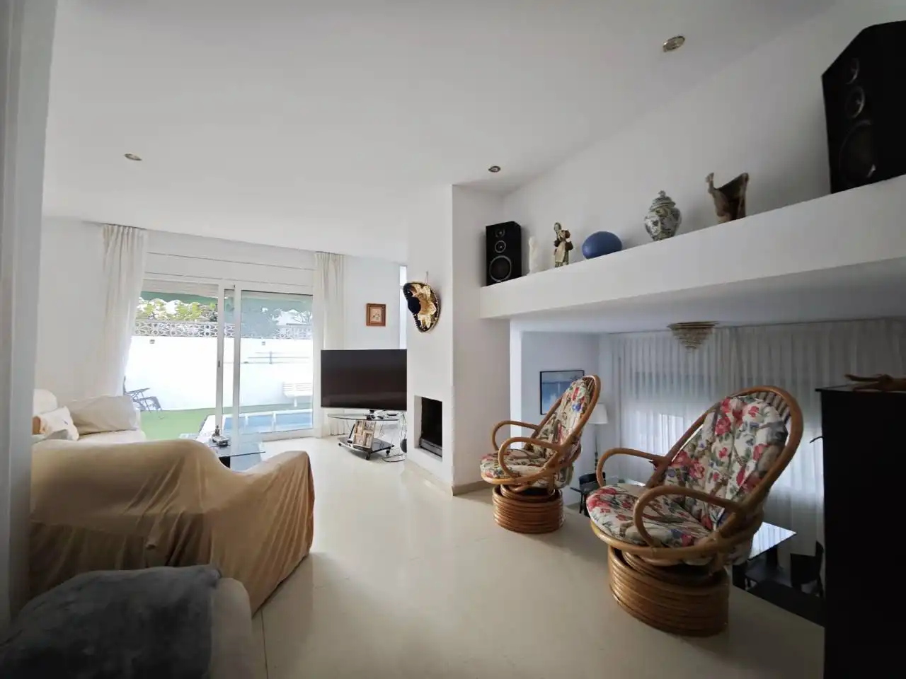 Sala de estar de Casa o chalet en venta en Lloret de Mar con Jardín privado, Terraza y Piscina