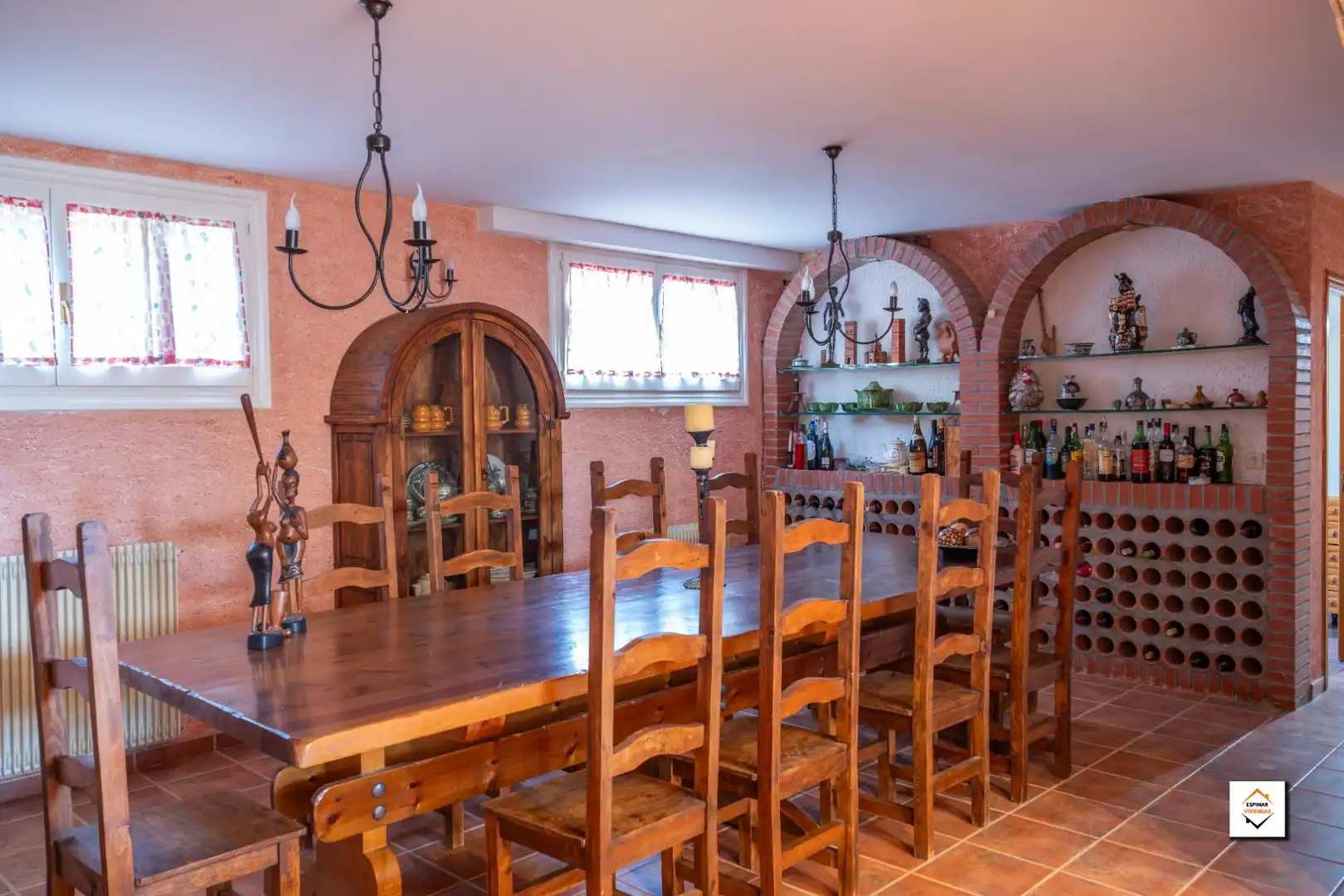 Dining room of Houses for sale in Zaragoza  with Air Conditioner, Heating and Private garden