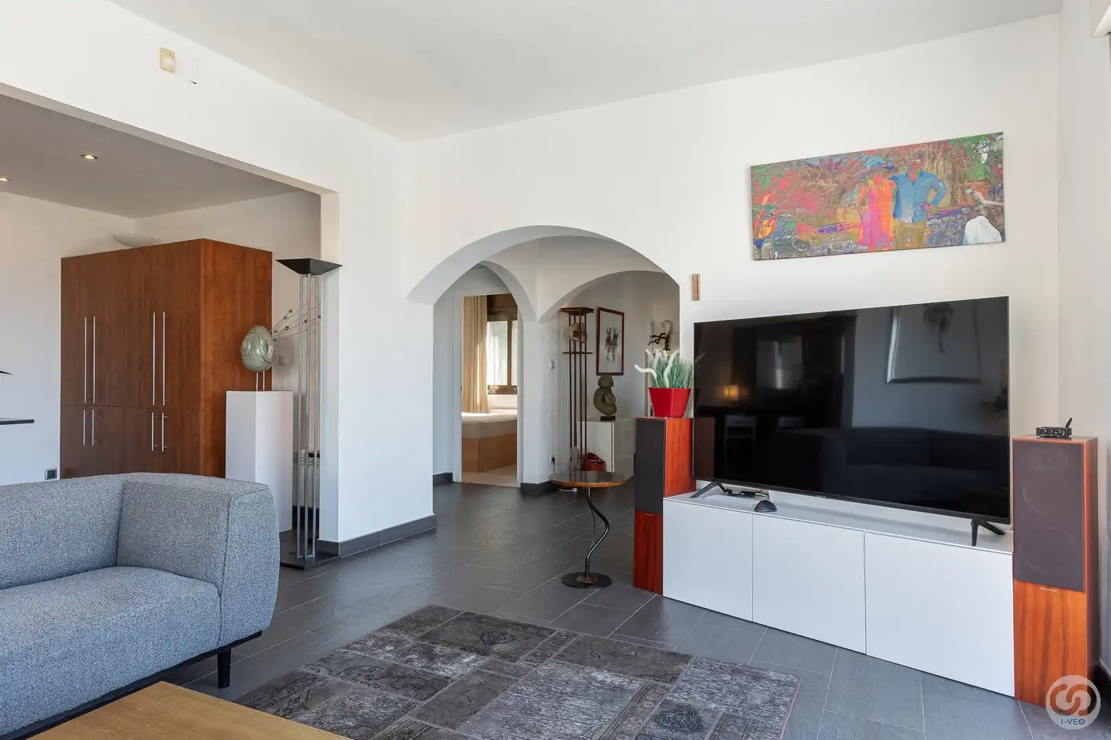 Wohnzimmer von Einfamilien-Reihenhaus zum Verkauf in Roses mit Klimaanlage, Heizung und Schwimmbad