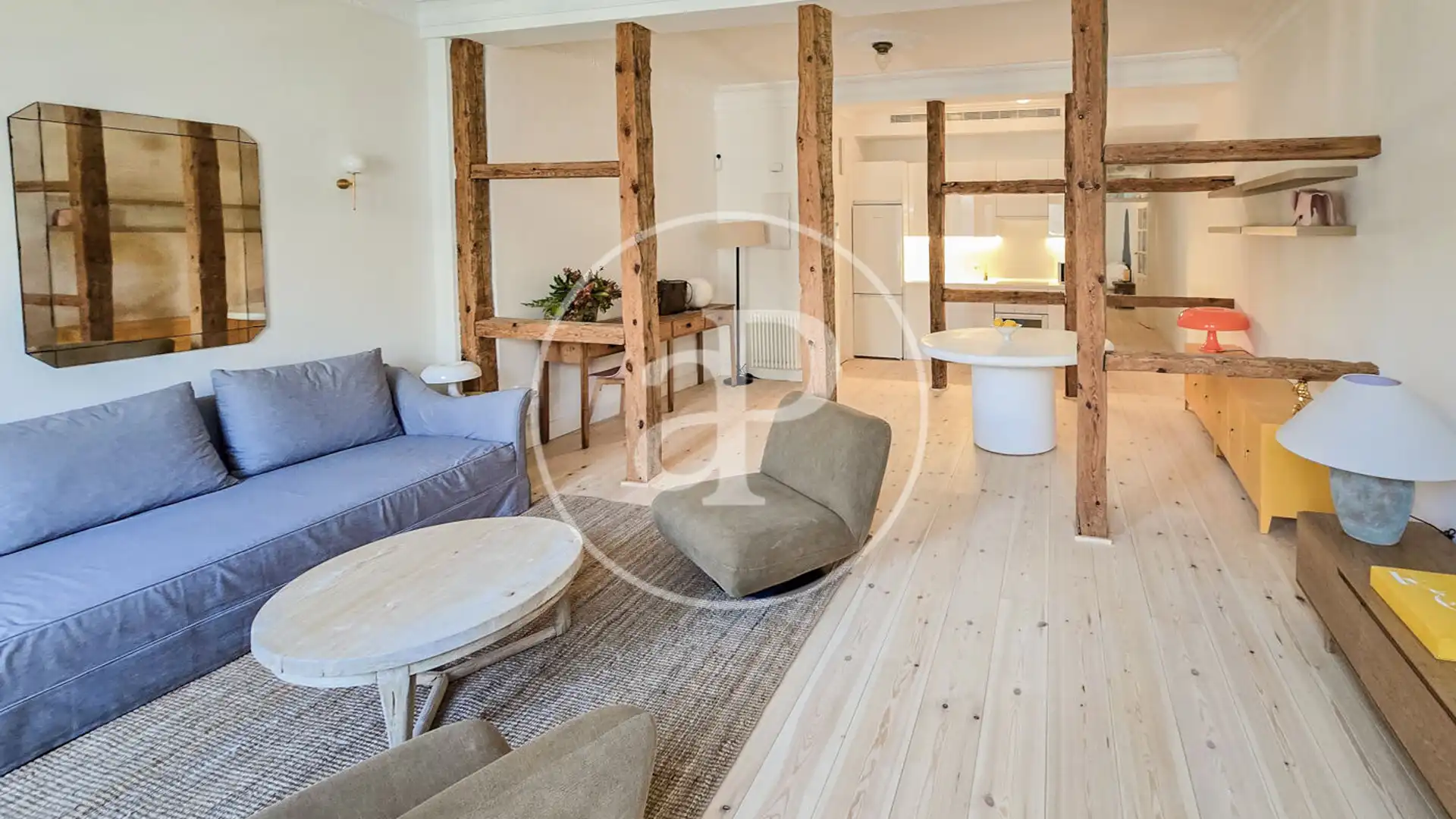 Sala d'estar de Pis de lloguer en  Madrid Capital amb Aire condicionat, Calefacció i Moblat