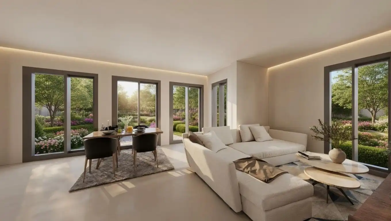 Living room of Houses for sale in Sant Cugat del Vallès  with Heating, Private garden and Terrace