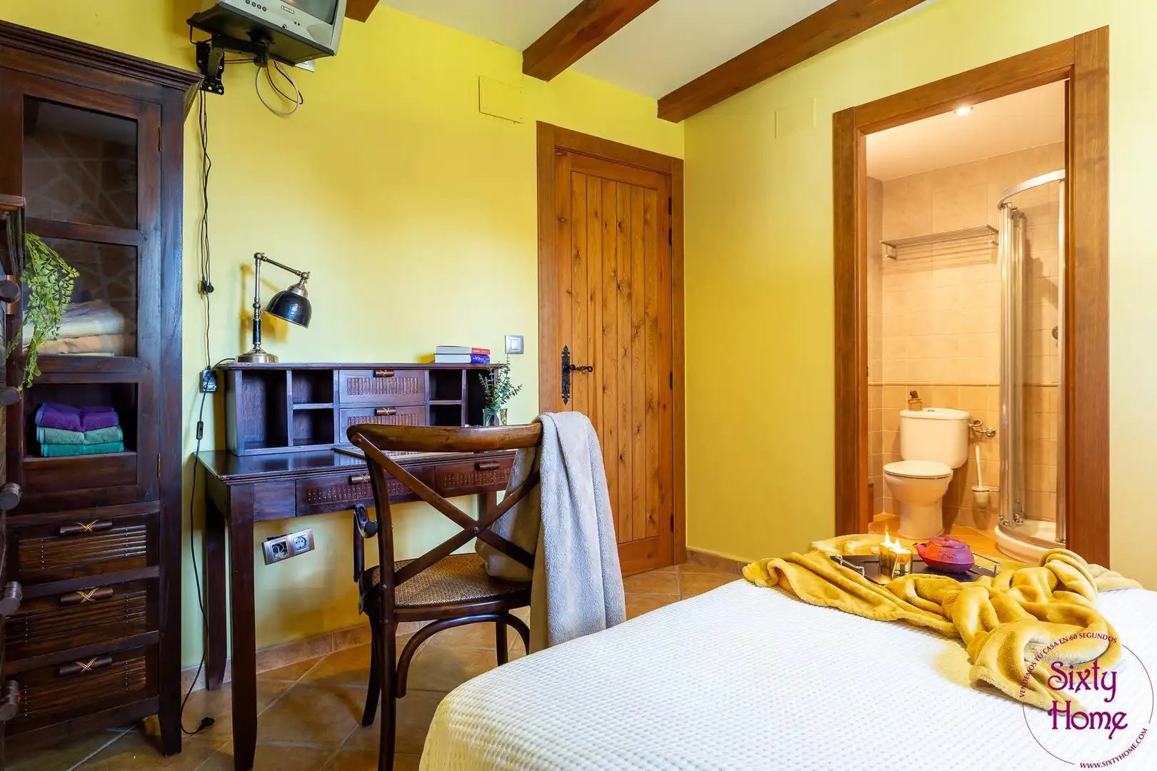 Dormitori de Casa adosada en venda en Ejea de los Caballeros amb Aire condicionat, Jardí privat i Terrassa