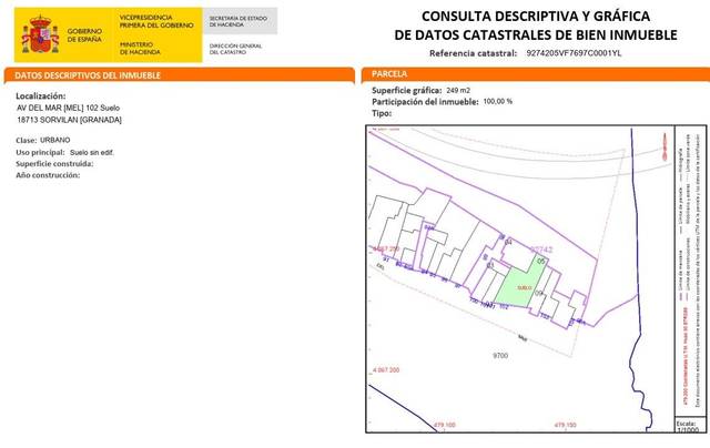 Terreno residencial en Venta en Avenida Avenida del Mar, 102 en Sorvilán