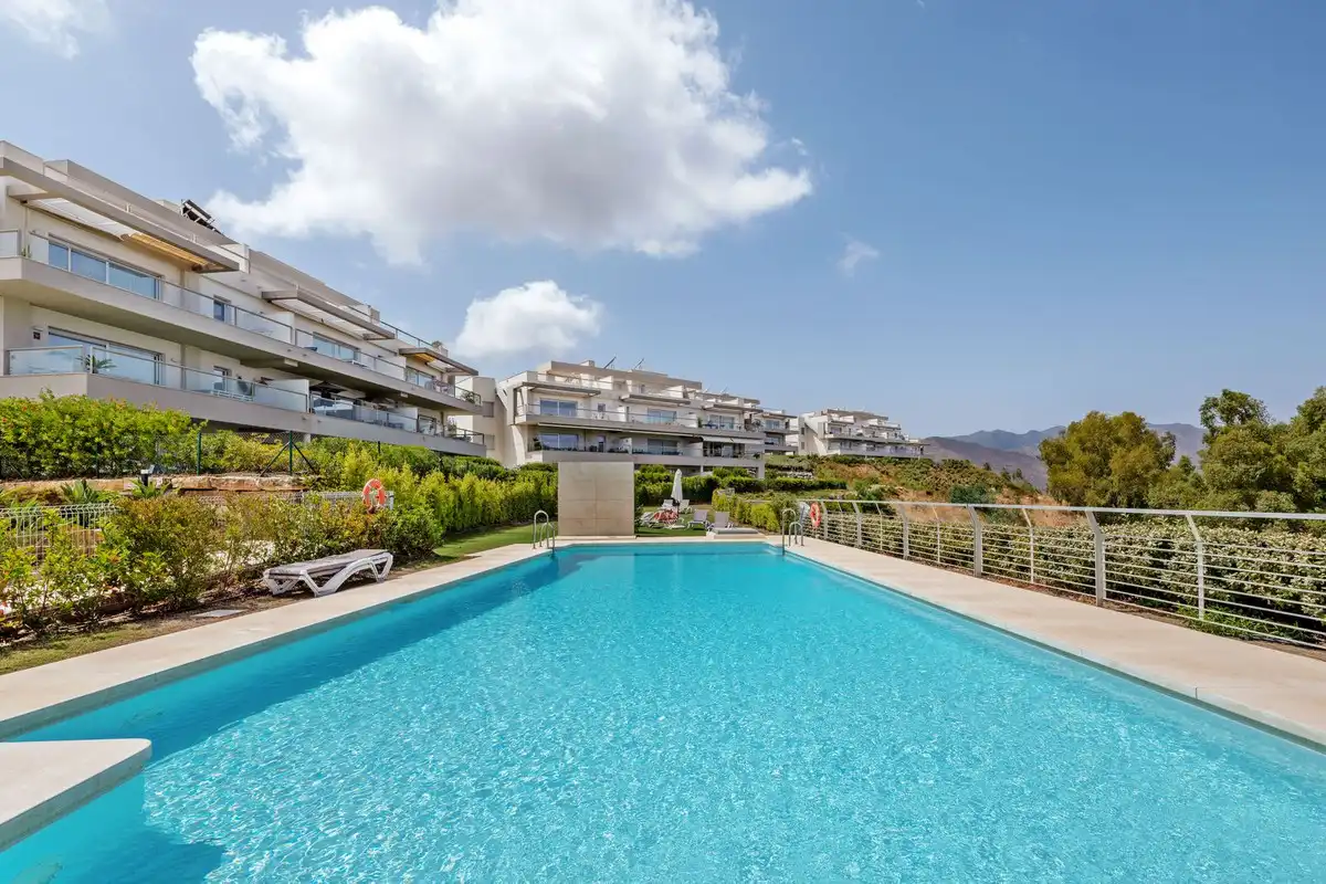 Vista exterior de Apartamento en venta en Mijas con Aire acondicionado, Amueblado y Piscina comunitaria